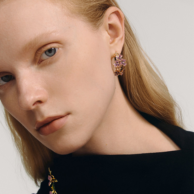 Van Gogh Iris Earring - Image 2